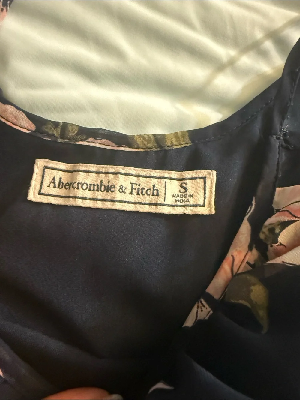 Abercrombie & Fitch Navy Dress with Pink Floral Accents